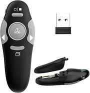 Presentation Clicker Wireless Presenter Remote Clicker for PowerPoint Presentation Remote, PPT PowerPoint Clicker Slide Clickers for Mac/Windows/Linux, Computer/Laptop, Google Slide/PPT/Keynote