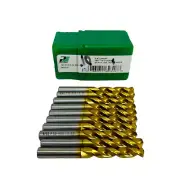 Precision Twist Drill Bit 9/32" Diameter 2-11/16" OAL HSS Tin Coated QTY (10)