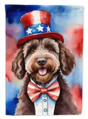 Labradoodle Patriotic American Garden Flag Mailbox Flag Decorative Yard Flag