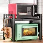 MICROWAVE SHELF Oven Rack Countertop Stand Kitchen Black 2 Tier KITSTORACK