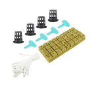 Hydroponic Rockwool Cubes 72 with Net Pots for Plant Growing System