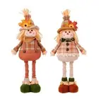 Scarecrow Expandable Doll for Thanksgiving Retractable Figurine Home Decoration