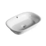 550*390*155mm Gloss White Ceramic Rectangle Above Counter Basin