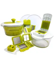 MegaChef 10-In-1 Multi-Use Salad Spinning Slicer/Dicer/Chopper