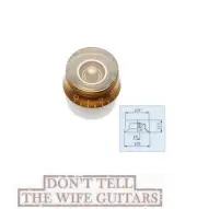1-EMG Gold Speed Knob Plastic Gibson-Style For 6mm Split Shaft Potentiometers
