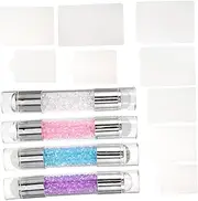 DRESSOOS Manicure Supplies 4 Sets Double-ended Nail Art Stampers Stamping Tool Nail Stamping Stamper Scraper for Home