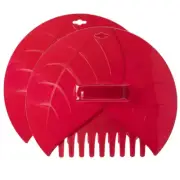 12 In. Plastic Handle Decorative Pair of Leaf Scoops, Hand Rakes for Lawn and Ga