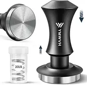 51mm Espresso Tamper, Premium Barista Espresso Coffee Tamper with Spring Loaded Flat Stainless Steel Base, Constant 30lb, Compatible with Breville Bottomless Portafilter