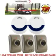 2 DAKOTA ALERT DCMA-4000 WIRELESS MOTION DRIVEWAY SECURITY ALARMS-3 SENSORS-NEW