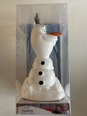 Disney Frozen 2 Olaf Money Bank Snowman Kids Ceramic 3D Piggy Banks Box Primark