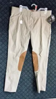 DEVON AIRE Breeches Tan w/ Tan Piping* LADIES sz 34R NEW Front zip SIGNATURE