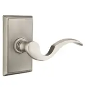 Emtek Cortina Door Lever Privacy Set Rectangular Rosette Pewter