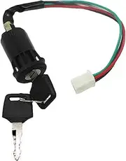 Ignition Barrel Key Switch for ATV 50/70/90/110/150/250cc Universal Motorcycle Karting Ignition Switch 4 Pin Wire On/Off Ignition Switch with Keys Motor Ignition Key Switches