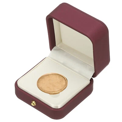 Coin Display Box, Coin Presentation Display Box Fit 35mm Coin, Red