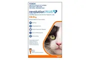 Revolution PLUS Flea, Worm & Tick Topical Prevention for Medium Cats 2.6-5kg - 6-Pack