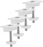 Abaodam 4pcs Aluminum Alloy Mid Clamps for Solar Panel Mounting High Strength Quick Assembly Roof Rack Brackets with Socket Head Cap Bolts and Spring Washer