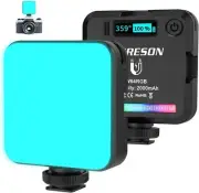 Portable RGB Video Lights, LED Camera Light w/ 3 Cold Shoe - Full Color Lighting