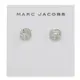 MARC JACOBS M0009789 圓盤LOGO水鑽鑲嵌耳環.銀