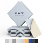 15 Pack Acoustic Panels Self Adhesive Sound Proof Foam Panels 12x12x0.4" High...