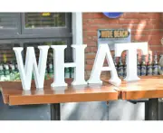 Wooden Letters Small 15cm White Alphabet Wedding Home Birthday - Z Wood