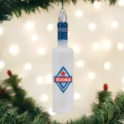 OLD WORLD CHRISTMAS VODKA BOTTLE LIQUOR GLASS CHRISTMAS ORNAMENT 32361