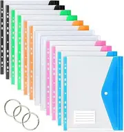 TOOELMON A4 Plastic Wallets 12 Pack - Clear 12 - A4 Size - Letter Size - 200 Sheets Capacity - Classic Style - Polypropylene (PP) Material - Plastic Folder
