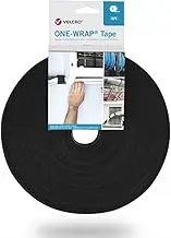 Velcro VEL-OW64101 One Wrap Hook and Loop Tape, Black, 10mm x 25000mm