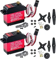2PCS 30KG Metal Gear Digital Servo High Torque Steering Gear Servo, Waterproof Aluminium Case RC Servo Motor DS3230 for 1/8 1/10 1/12 RC Cars (Control Angle 270°)