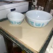 Vintage pyrex amish butter print # 401-1.5pt,#403-2.5qt