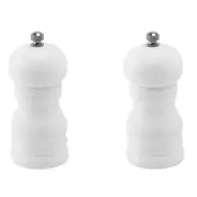 2X Wood Salt and Pepper Grinder Set Manual Pepper Salt Mill Shaker, Solid8187