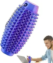 Pain Stimming Fidgets | 2.76in Pain Spiky Fidget Toy | 3D Printed Spiky Grippie Stim Keychain | Oval Pains Stim Fidget Keyring | Roller Massage Sensory Stress Reliefs Toys for Adults, Kids