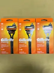 3 New Gillette Fusion 5 Five Blades Razor - 1 Razor & 1 Cartridge Each Box