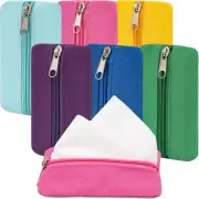 Pocket Tissue Holder, 6 Packs Tissue Holder for Purse, Reusable Travel Tissue Po