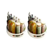 2 Packs Turntable Cupboard Organizer, Multi-functional Spice Rack For Kitchen Storage,spice Organiz
