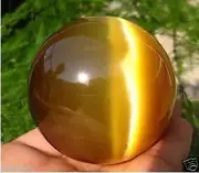 40MM + STAND Sell ASIAN QUARTZ TIGER EYE CRYSTAL HEALING BALL SPHERE +STAND