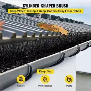 24x Gutter Brush Roof Leaf Guard Heavy Duty Twigs Filter Home Garden 93x10cm