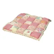 Patchwork Chair Pad With Ties No Slip Lace Trim Chair Cushion Kitchen Dining Seat Cushion style3