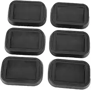 Caster Cup, 6pcs/Set Anti‑Sliding Rubber Wheel Caster Plastic Anti-Slip Wheel Grippers Floor Protectors Furniture Cups for Sofas Beds Chairs Furniture Floors Supplies