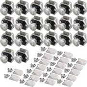 BQLZR Push Button Keyless Lock Latch Cupboard Caravan Lock for RV Drawer Cabinet Doors Thickness 15-27mm Pack of 20