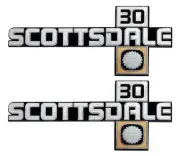 2pcs New Front Fender "Scottsdale 30" Emblem Set For 1981-1988 Pickup Trucks