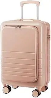 [Habrur] Checked Luggage Carry On Luggage Carry On Luggage Airline Approved,Lighiweight Suitcase Hard Shell Travel Luggage Suit Case Luggage Suitcase (Color : Pink, Size : 20in)