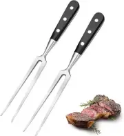2Pcs Stainless Steel Carving Forks 12" BBQ Meat Forks for Kitchen Roast Grilling