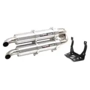 Trinity Brushed Dual Slip On Exhaust Pipe Muffler Can-Am Maverick X3