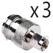 3 Pack - SMA Male to N Female RF Wifi Antenna Coax Adapter Converter Connector