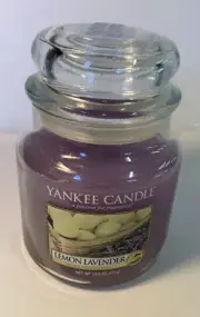 Yankee Candle LAVENDER Medium 14.5 Oz Classic Jar ⭐WHITE LABEL⭐ NWT