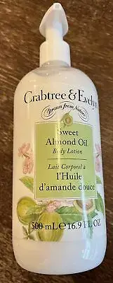 Crabtree & Evelyn Sweet Almond Oil, Body Lotion 16.9 oz New!