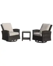 Courtyard Casual Cheshire 3pc Swivel Chat Set