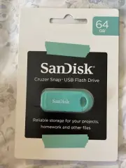 NIB SanDisk Cruzer Snap 2.0 USB Flash Drive Mint 64GB