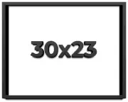 30x23 Shadow Box Frame Black | 1 inches Deep Real Wood Contemporary Shadowbox Di