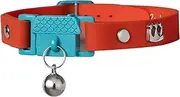 NEW Kittyrama Cat Collar with Bell. As Seen in VOGUE. Breakaway, Quick Release, Hypoallergenic, Vet Approved. Lightweight Kitten Collar. Soft & Comfy. Saffron
